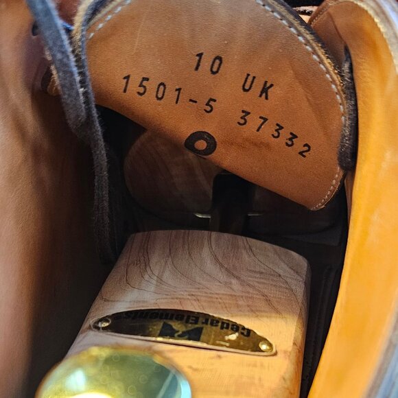 Tan Leather Chukka Boots By Cobbler Union, Vibram Soles, Size 10.5 US / 10 UK - Picture 7 of 7